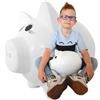 Scandinavian Moss Salvadanaio XXL in ceramica dipinta a mano bianco - grande salvadanaio senza apertura per rompere - idea regalo originale per adulti e bambini, matrimonio, compleanno, comunione, cresima, salvadanaio