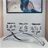 kolnlala Candelabro a 3 bracci, candela votiva in cristallo, candelabro decorativo a 3 bracci (argento)