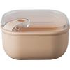 OMADA Contenitore Ermetico per Alimenti 1L, Dimensioni 16 x 16 x H8,7 cm | Porta Pranzo con Coperchio Trasparente, Idoneo a Frigo e Lavabile in Lavastoviglie, Chiusura Ermetica, Collezione Pull Box