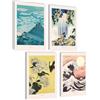 mojoliving Poster giapponese, decorazione giapponese, decorazione giapponese, immagini estetiche, anime, immagini giapponesi, poster anime, regalo per il soggiorno (set Hokusai)