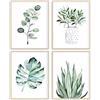 A ART·ZONE Stampe botaniche Poster per camera da letto estetica, pianta Wall Art Print 11x14 Pollici Poster Unframed Set di 4, Boho Wall Art Print Sage Green Decor