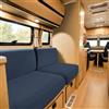 SYLC Carovana Copricuscino Per Divano, Jacquard Copricuscino Divano Per Roulotte Con 2 Cinghie, Fodere Per Cuscini Per RV Auto Panchina (Denim blue,W 55-85 cm, D 25-45 cm)