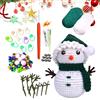 Uhngw Kit natalizio all'uncinetto | Set di strumenti per uncinetto per maglieria fai-da-te - Kit all'uncinetto per bambini, adolescenti, adulti, ragazze, bambini, principianti ed esperti