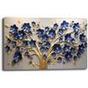 Printerland Quadro Moderno soggiorno ALBERO della VITA Astratto Quadri moderni da Parete grande Stampa su tela Canvas Decorazione Murale muro Arredo Camera da letto Salone (14, 50x100 cm)