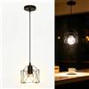 Keltorio Lampada a sospensione retrò per tavolo da pranzo, lampada a sospensione nera, lampadario a soffitto E27 a luce singola con paralume in metallo - Ideale per soggiorno, cucina, camera da letto e bar