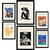 Nacnic Set di 6 poster di Picasso e Matisse. Dipinti astratti. Stampe fauvismo e surrealismo per interior design e decorazione. A3 & A4, senza cornici.