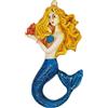 sicilia bedda - PESCI IN CERAMICA SICILIANA da Parete - Prodotti Artigianali realizzati a Mano (26x15, Sirena Blu)