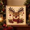 Generic Kit per pittura artistica fai da te con perline natalizie con cornice, perline di Natale per adulti principianti, perline con pietre preziose per decorare le pareti della casa, guarigione dallo stress