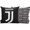Juventus FC Cuscino Arredo 40x40cm Licenza Ufficiale Juventus FC Nuovo Logo JJ - Bianco Nero Nero