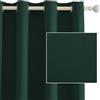 Ystyle Tende Oscuranti per Interni 2 Pezzi, 140x280 CM, Termiche Isolanti, Anti-Rumore, con Anelli, Tenda Moderna Per Camera da Letto e Soggiorno, Verde Scuro