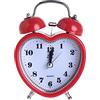 Kexpsogy Sveglia a forma di cuore senza ticchettio luce notturna per orologi per bambini ragazze camera da letto Snooze sveglia orologi