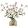 DuHouse 6 mini crisantemi artificiali con steli, in finta seta, per decorazione domestica, bouquet, centrotavola, artigianato floreale fai da te (beige)