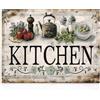 Dazzlewall Quadro Cucina Stile Rustico Farmhouse, Poster Vintage con Verdure e Utensili Cucinari per Decorazione Cucina Sala da Pranzo 30×40 cm Senza Cornice