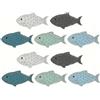 Ltstor 10 pezzi decorazione da parete di pesce in legno, adesivo pesce decorazione in legno stile spiaggia decorazione murale decorazione casa all'aperto spiaggia lago casa decorazione