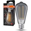 OSRAM Vintage 1906 LAMPAGGIO LED tinta fumo, 11W, 500 libbre, forma di Edison base 64 mm di diametro e E27, bianca calda, filamento dritto, dimmerabile, fino a 15.000 ore di durata della vita