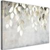 Feeby Stampa su Tela - Quadri Moderni Soggiorno - Quadro Camera Da Letto - Foglie beige pendenti ramoscelli - 120x80 cm - Decorazioni Parete