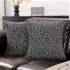 Ystyle 2 Pezzi Federe Cuscini Divano 45x45 in Finta Pelliccia Leopardata, Copricuscini Ghepardati in Jacquard e Velluto, Fodere Cuscini Arredo Letto per Camera e Soggiorno, Marrone Scuro-2