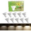 GY Lampadine LED GU10 Dimmerabile, 4.9W (Equivalenti a 75W) 790LM, 4000K Luce Naturale, Risparmio Energetico LED Attacco GU10 Lampada, Lampadina Faretto LED Dimmerabili, 10 pezzi