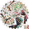 Tatuo 30 Pezzi 10 x 10 Pollici Tessuto di Cotone a Quadri, Natale Carino | Stoffa in Cotone Floreale, Tessuto Quadrato, Patchwork, Cucito Trapuntato, Stampato di Fiori a Quadretti, per DIY