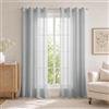 Ystyle Tende per Interni con Anelli 2 Pezzi, 140x280 CM, Grigio | Tende Camera da Letto Soggiorno, Tende Moderne per Salotto Casa Finestra, Tenda Trasparenti Voile Semi Eleganti