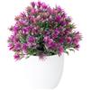 ComfyHarbor Vaso da fiori artificiale realistico, 20 cm, decorazione in seta (C) | Petali di seta realistici, plastica per stelo, altezza 20 cm, rosa, viola, rosso, bianco, giallo, blu, uso interno