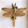 Generic Decorazione da parete a forma di libellula dorata, scultura di animali in resina, decorazione da parete per soggiorno, camera da letto, cucina, regalo, decorazione moderna per la casa (libellula)