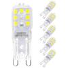 ZFQ Lampadina Led G9, 3W (Equivalente Alogeno 30W), Bianco Freddo 6000K, Angolo a fascio 360°, lampadine a risparmio energetico, 5 pezzi