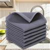 Generic Strofinacci da cucina in 100% cotone, confezione da 6 strofinacci da cucina e strofinacci, asciugatura rapida, strofinacci da cucina, stracci, 30,5 x 30,5 cm, grigio scuro