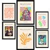 Nacnic Set di 6 Poster di Henri Matisse. Femminile. Stampe di fauvismo e arte astratta per l'interior design e la decorazione. A3 & A4, senza cornici.