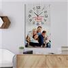 dodda - Quadro Personalizzato con Foto, Testo e Orologio con stampa in HD - Stampa Foto su Tela Personalizzata