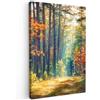 MuchoWow© Quadro Moderno Soggiorno Decorazioni Da Parete Quadri Su Tela Da | 20x30 cm - Salotto Grandi Foto Con Cornice Stampe Su Tela Camera Da Letto CasaForesta - Sole - Natura - Autunno