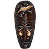 Woru Artigianato artistico orientale, maschera da parete in legno, proveniente da Bali, dipinta a mano, 20 cm