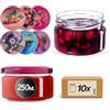 KADAX Set di 10 vasetti per marmellata in vetro 250ml Ø82 - tappo a vite ermetico, per marmellate, miele, confetture e bomboniere