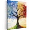 MuchoWow© Quadro Moderno Soggiorno Decorazioni Da Parete Quadri Su Tela Da | 50x70 cm - Salotto Grandi Foto Con Cornice Stampe Su Tela Camera Da Letto Albero - Arte - Stagioni - Autunno