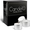 Candelo XXL in alluminio inodore - Confezione grande di 100 lumini con durata di 8 ore