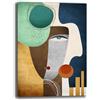 Printerland Quadro su Tela Moderna Astratta Stile Geometrico Etnico - Decorazione Murale Design Contemporaneo - Stampa Artistica su Canvas per Soggiorno Camera Ufficio (7, 30x40 cm, Canvas intelaiato)