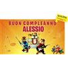 Vestin BANNER STRISCIONE COMPLEANNO CON NOME PERSONALIZZATO - ALVIN - BANNER PVC ANCHE DA ESTERNO GARANZIA 5 ANNI (100x50 cm)