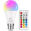 HYDONG Lampadine Colorate LED B22 10W RGBW Dimmerabile Cambia Colore Lampadina con Telecomando, 12 scelte di colore, per Casa, Party, Bar, Discoteca