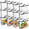 MIUUIPI 12 sacchetti in PVC per giocattoli, 32 x 31 x 8 cm, con chiusura lampo, sacchetti da toilette impermeabili trasparenti per giocattoli per puzzle, mattoncini da costruzione, giocattoli da bagno