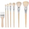 Sibba Set di 7 pennelli acrilici multiuso in capelli di capra Set di colori acrilici per pittura acrilica, glassa in ceramica, acquerello, olio, foglia oro, argilla, arte