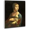 Niik Quadro + Telaio (BB) La dama con l'ermellino di leonardo da vinci 40 x 30 x 1,7 cm falso d'autore su tela