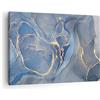 ARTTOR Moderno Quadro su Tela 70x50 cm Stampe da Parete Astratto - 5029 | Oro Colore Blu Quadro Decorativo Piccolo 1 pezzo Soggiorno Camera da Letto Arte da Parete Decorazione da Parete ARTTOR