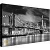 Wallazz Quadri Moderni Soggiorno New York, Skyline - 100% Made in Italy - Stampa HD su Tela Canvas - Quadro Camera da Letto - Qualità Artigianale - 60x120cm