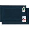 Komfortec Tappeto Bagno Set di 2 in Spugna di Cotone 50x70 cm | Tappetino Bagno 100% Cotone, Assorbente, Morbido, Lavabile in Lavatrice, 600 g/m², Petrolio