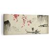 ARTTOR Stampe da Parete Moderne 100x40 cm Quadro su Tela Paesaggi Persone - 5020 | Fiore Ciliegie Giappone Quadro Decorativo 1 pezzo Soggiorno Camera da Letto Arte da Parete Decorazione da Parete ARTTOR