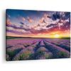 ARTTOR Moderno Quadro su Tela 70x50 cm Stampe da Parete Botanica Paesaggi - 3816 | Lavanda Montagne Campo Quadro Decorativo 1 pezzo Soggiorno Camera da Letto Arte da Parete Decorazione da Parete ARTTOR