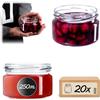 KADAX Set di 20 barattoli in vetro 250ml Ø66 Senza Coperchi - tappo a vite ermetico, lavabili in lavastoviglie, per marmellate, miele, conserve e spezie