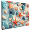 MuchoWow© Stampe Su Tela Quadro Soggiorno Quadri Camera Da Letto Moderni | 40x30 cm - Accessori Salotto Poster Da Parete Con Cornice Decorazione Muro Stelle Marine - Conchiglie - Illustrazione
