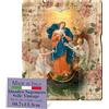 F.LLI BONELLA FRATELLI BONELLA - Quadro Madonna Che Scioglie I Nodi Sagomato Vintage - Legno di Pioppo Spessore 8mm - Madonna per Camera Da Letto 10.7 x 13.3 cm - Made in Italy