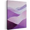 MuchoWow© Quadri Grandi Dimensioni Quadretti Da Parete Quadro Moderno | 30x40 cm - Camera Da Letto Stampa Foto Su Tela Soggiorno Cornice Decorazioni Astratto - Onde - Paesaggio - Viola